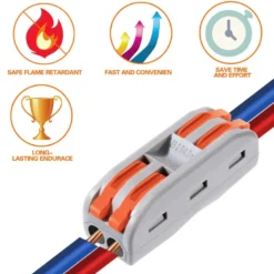 Conector rápido doble para 2 cables 0,08-2,5mm2