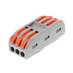 Conector rápido doble para 3 cables 0,08-2,5mm2