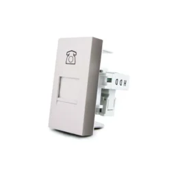 Conector Teléfono RJ11 gris para mecanismo de empotrar LIVOLO