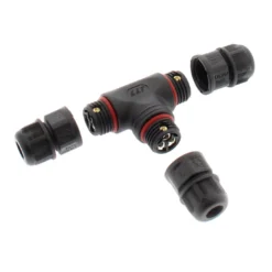 Conector T IP67, 80mm, Ø7-4mm, 3 cables 0.5-2.5mm2, 16A