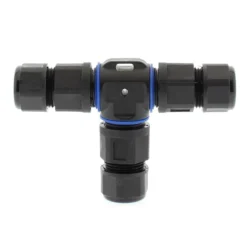 Conector T IP68, 110mm, Ø12-6mm, 3 cables 0.5-2.5mm2, 16A