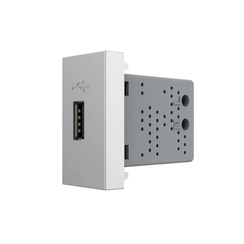 Conector USB gris para mecanismo de empotrar LIVOLO
