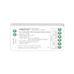 Controlador BLE+2.4G RF, DC5-24V, 10A, SPI+DMX 5 en 1
