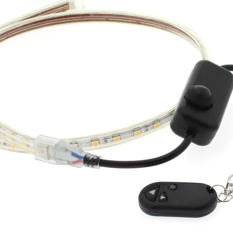 Controlador dimmer RF tira led 220V monocolor 720W, 6x14mm, conectores rápidos