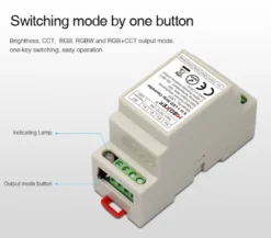 Controlador 5 en 1 carril DIN (MONO, CCT, RGB, RGBW, RGB+CCT)