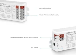 Controlador E2 - WiFi + 2.4G RF + Bluetooth, DC12-24V, 12A, 2 en 1, mono + CCT