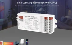 Controlador E3 - WiFi + 2.4G RF + Bluetooth, DC12-24V, 12A, 3 en 1, RGB+RGBW+RGBCCT