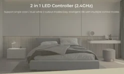 Controlador 2.4G RF, DC12-24V, 12A, 2 en 1 monocolor + CCT + mando