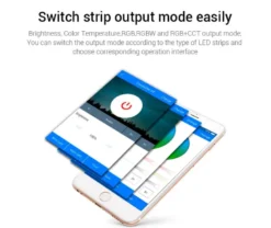 Controlador 2.4G RF, DC12-24V, 15A, WiFi APP, Alexa Voice Control, 5 en 1