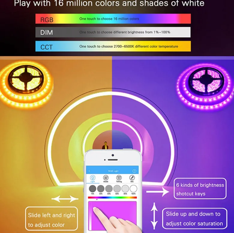 Controlador Open Lit RGB+CCT, WiFi APP, Alexa Voice Control