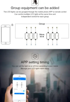 Controlador Waterproof RF, WiFI App, 5 en 1 (MONO, CCT, RGB, RGBW, RGB+CCT)