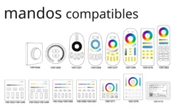 Controlador Waterproof RF, WiFI App, 5 en 1 (MONO, CCT, RGB, RGBW, RGB+CCT)