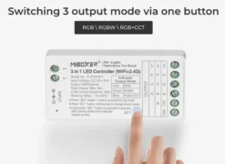 Controlador WiFi + 2.4G RF + Bluetooth, DC12-24V, 12A, 3 en 1, RGB+RGBW+RGBCCT