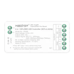 Controlador WiFi+2.4G RF, DC5-24V, 10A, SPI+DMX 5 en 1