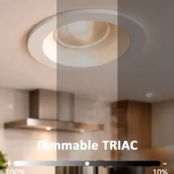 Downlight Led LUCERNA BRIDGELUX Chip, 8W, UGR 19, 36º, IP65, TRIAC, 4CCT, blanco