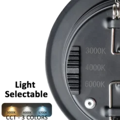 Downlight Led LUCERNA BRIDGELUX Chip, 8W, UGR 19, 36º, IP65, TRIAC, 4CCT, negro