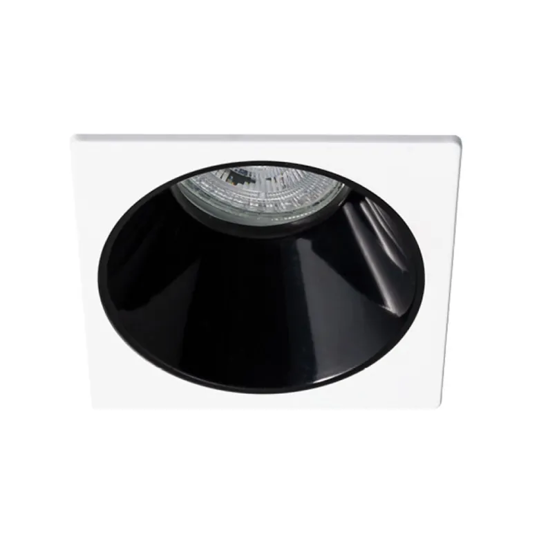 Downlight Led MOS UGR17 Square, 7W, blanco/negro cromo
