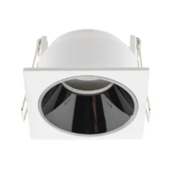 Downlight Led MOS UGR17 Square, 7W, blanco/negro cromo