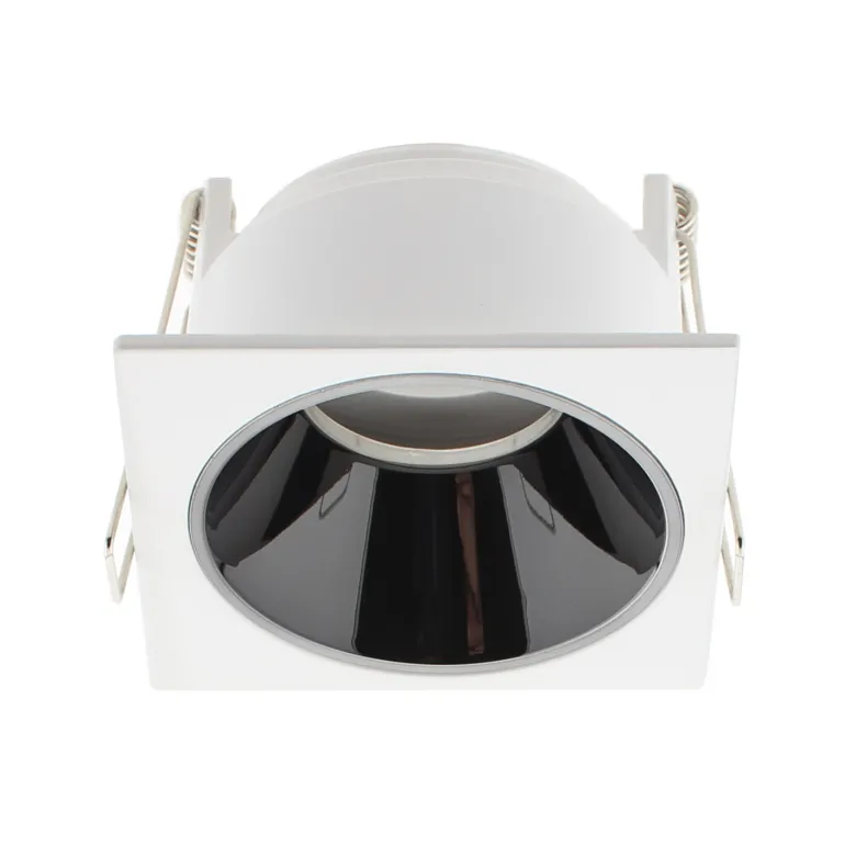 Downlight Led MOS UGR17 Square, 7W, blanco/negro cromo