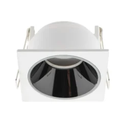 Downlight Led MOS UGR17 Square, 7W, blanco/negro cromo