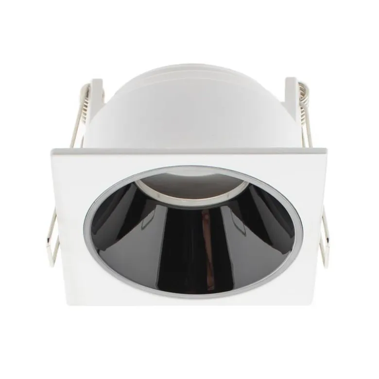 Downlight Led MOS UGR17 Square, 7W, blanco/negro cromo