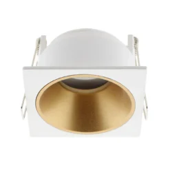 Downlight Led MOS UGR17 Square, 7W, blanco/negro cromo