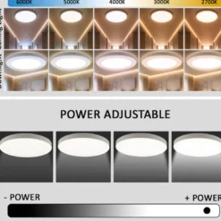 Downlight Plafón LED Ajustable BOL | Multipotencia 18W-12W | 5CCT (2700K-6000K)