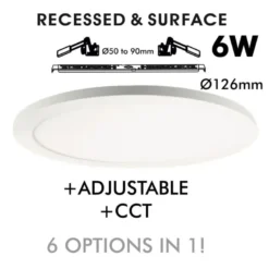 Downlight / Plafón Led BOL, 6W, LUMILED Chip, CCT ajustable
