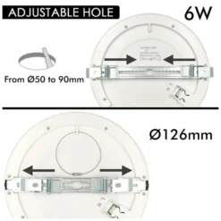 Downlight / Plafón Led BOL, 6W, LUMILED Chip, CCT ajustable