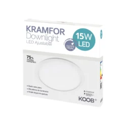 Downlight / Plafón Led KRAMFOR EPISTAR 15W Ajustable, Triac regulable