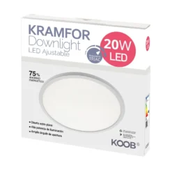 Downlight / Plafón Led KRAMFOR EPISTAR 20W Ajustable, Triac regulable