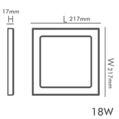 Downlight / Plafón Led KUB, 18W, LUMILED Chip, CCT ajustable