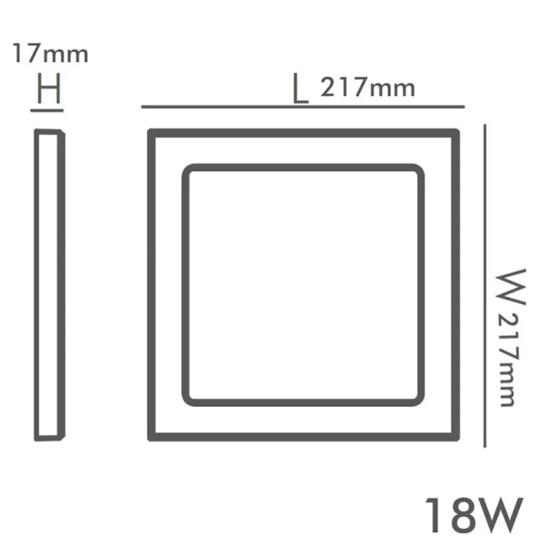 Downlight / Plafón Led KUB, 18W, LUMILED Chip, CCT ajustable