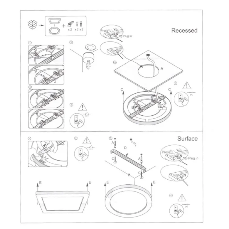 Downlight / Plafón Led KUB, 18W, LUMILED Chip, CCT ajustable