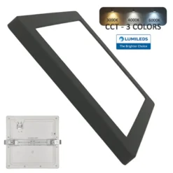 Downlight / Plafón Led KUB, 18W, LUMILED Chip, CCT ajustable, negro