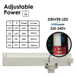 Driver LED ROMA/SAMOS, 40W-34W, blanco, monofásico