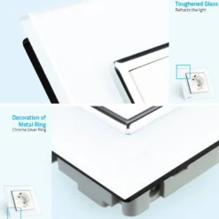 Enchufe Schuko EU 16A, frontal gris LIVOLO