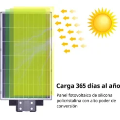 Farola LED Solar URBAN 100W, 3,2V / 15000mAH