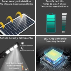 Farola LED Solar URBAN 200W, 3,2V / 20000mAH