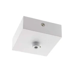 Florón cuadrado blanco, 80x80mm, Ø6mm