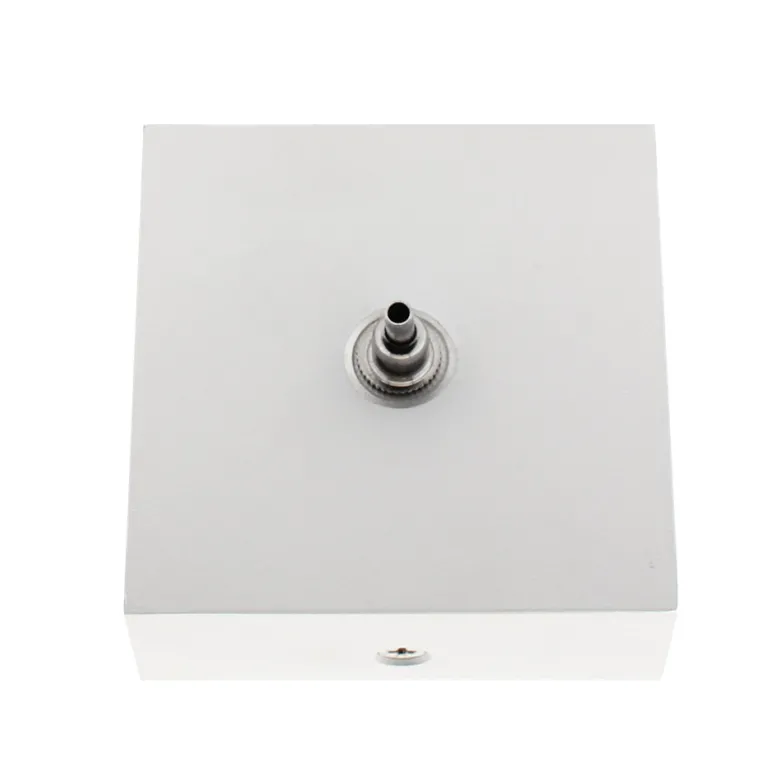 Florón cuadrado blanco, 80x80mm, Ø3mm