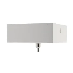 Florón cuadrado blanco, 80x80mm, Ø3mm