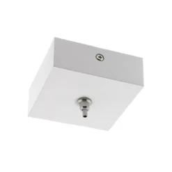 Florón cuadrado blanco, 80x80mm, Ø3mm
