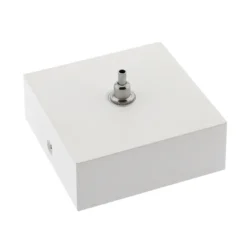 Florón cuadrado blanco, 80x80mm, Ø3mm
