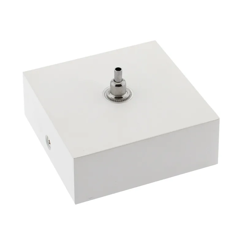Florón cuadrado blanco, 80x80mm, Ø3mm
