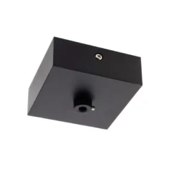 Florón cuadrado negro, 80x80mm, Ø6mm