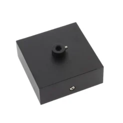Florón cuadrado negro, 80x80mm, Ø6mm