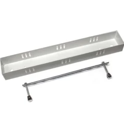 Florón rectangular silver 400x60mm