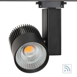 Foco carril Monofásico CRONOLUX Chip CREE led, negro 30W, RF Regulable