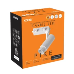 Foco carril Monofásico PIKE RAIL LED 3-5-7-9-12W, 3CCT, 15º-60º, blanco